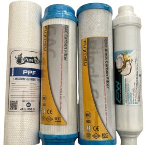 Açık Kasa Su Arıtma Cihazı 4’lü Filtre Seti – Ters Ozmoz Uyumlu Yedek Filtre Takımı